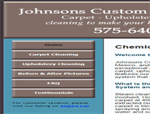 Tablet Screenshot of johnsonscustomcarpetcleaning.net